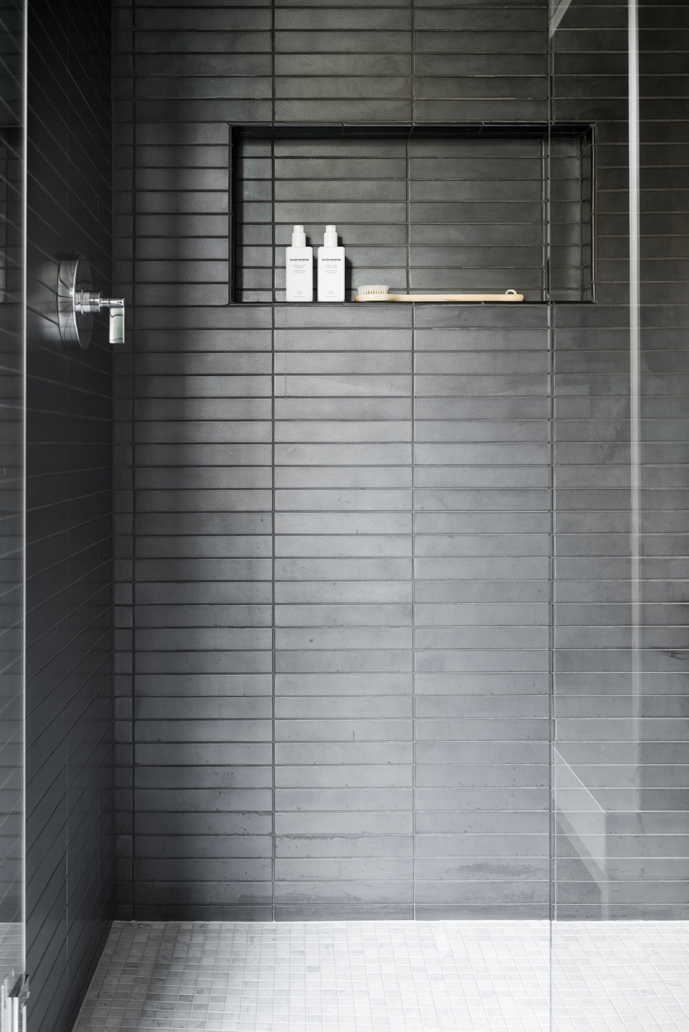 Black bathroom masculine interiors moody design