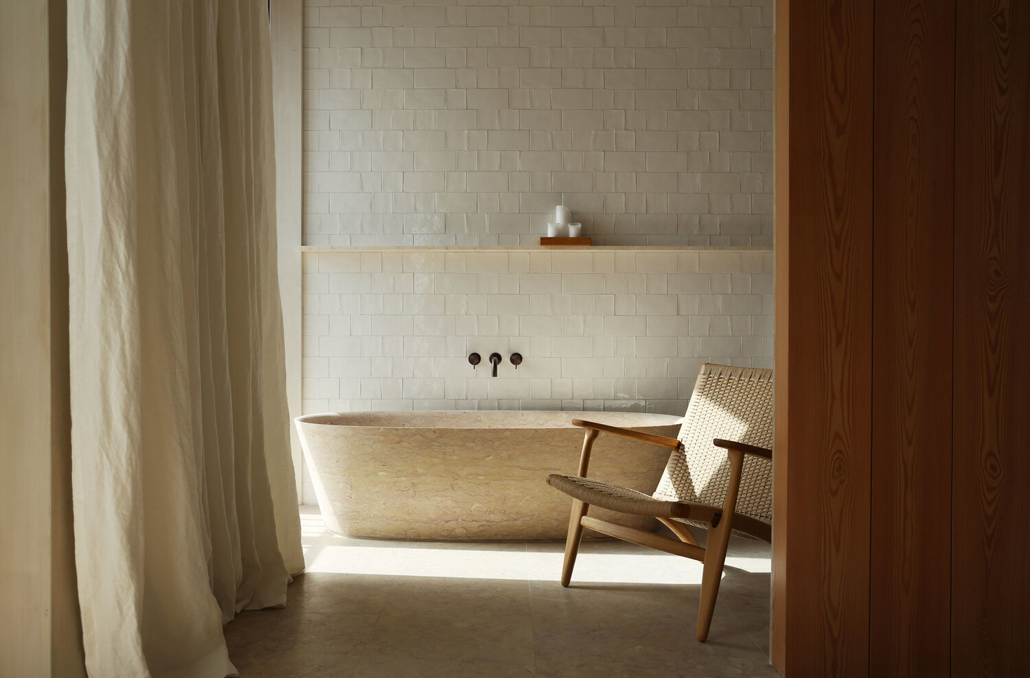 Rustic Minimal Bathroom Interiors Calming Neutral Palette