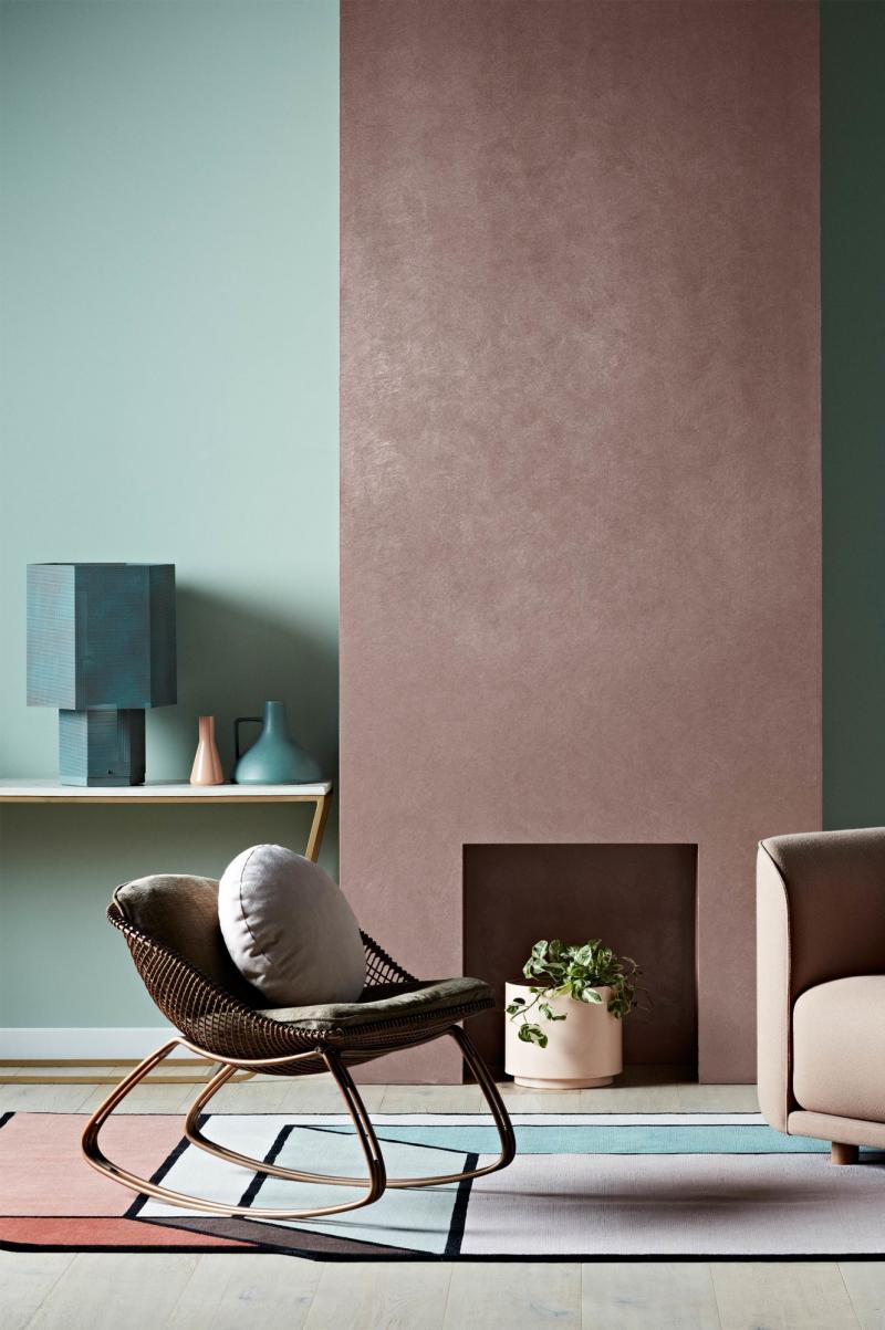 Trang trí tường với bộ màu Dulux 2017 - hồng xanh