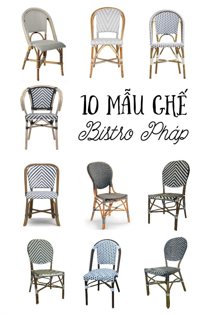 10 mẫu ghế bistro đẹp sử dụng cho quán cafe