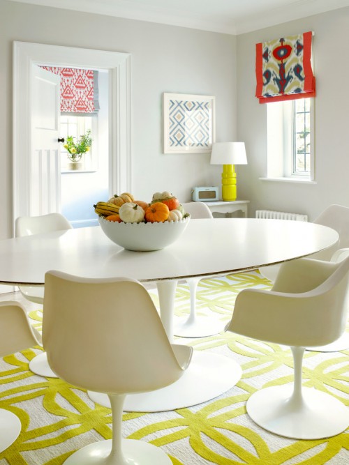 Mẫu ghế tulip xoay đep lại phong cách đơn giản, thoải mái và hiện đại cho phòng ăn