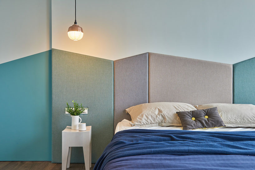 Thiết kế nội thất phòng ngủ với tone xanh