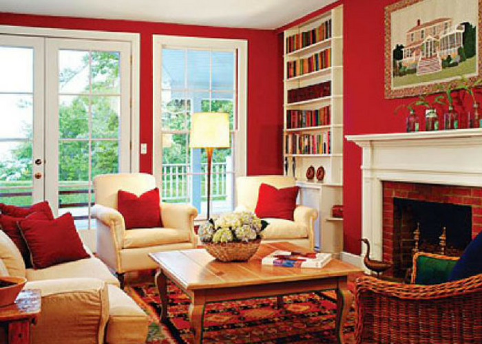 Trang trí nội thất nhà cửa với tone màu đỏ
