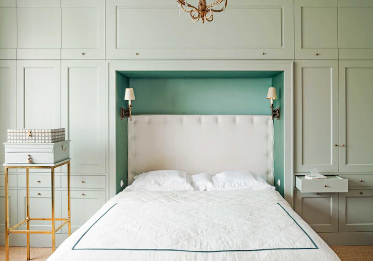 Thiết kế phòng ngủ với màu xanh pastel dịu dàng