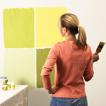 Cách thử màu sơn tường 